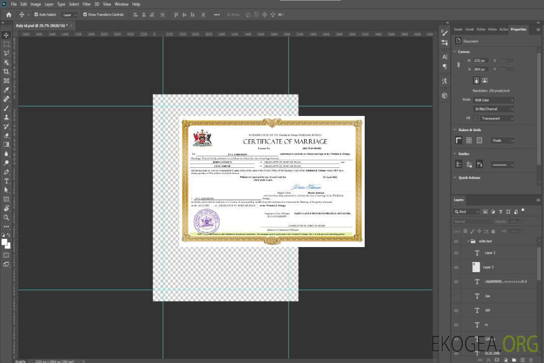 Modèle Word et PDF de certificat de mariage de Trinité-et-Tobago template Modèle Word et PDF de certificat de mariage de Trinité-et-Tobago template